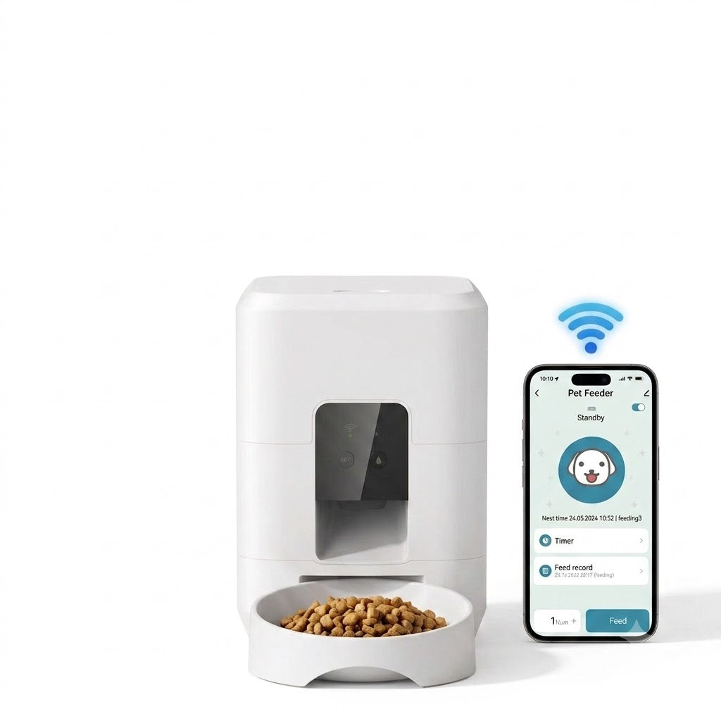 Distributeur de croquettes pour chat wifi connecté