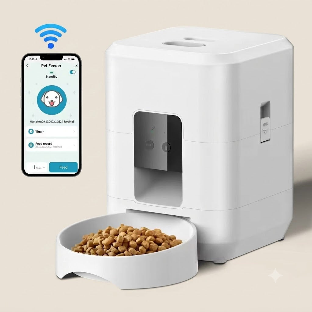 Distributeur de croquettes pour chat wifi connecté
